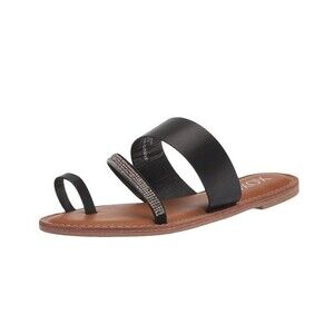 XOXO Footwear Womens 6.5 M Black Romila Strappy Flat Sandals NIB SX8